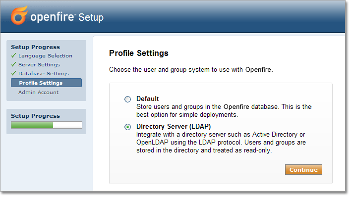 LDAP settup